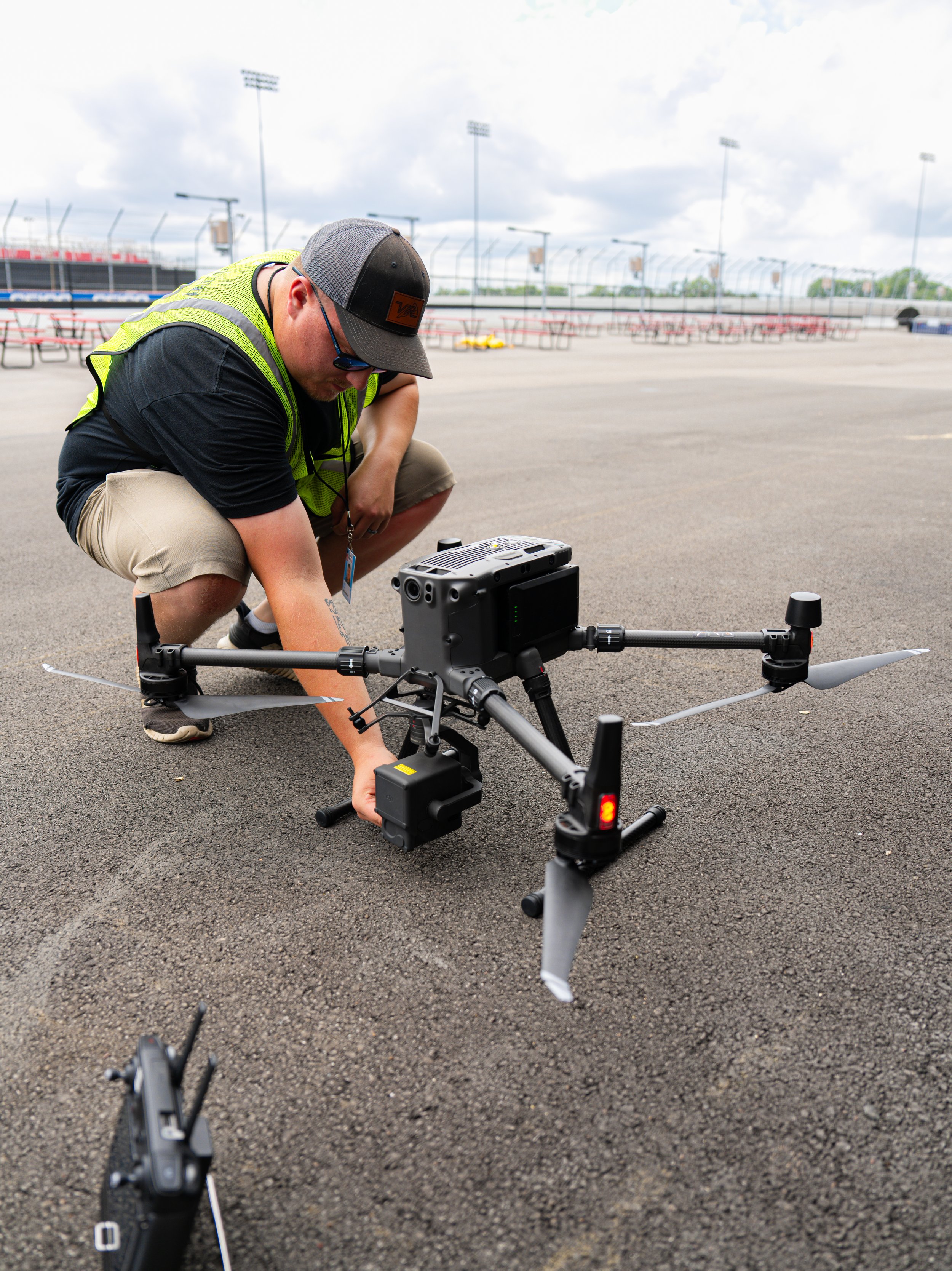 Alex with drone for aerial photography